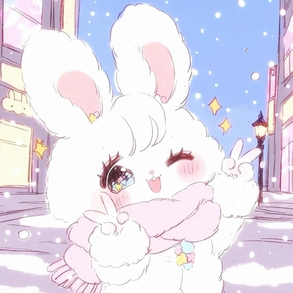 Chú thỏ cute với phong cách chibi dễ thương