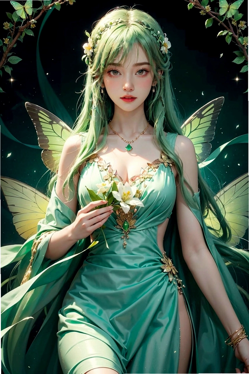 Cô gái anime chibi với trang phục mùa hè và nụ cười rạng rỡ