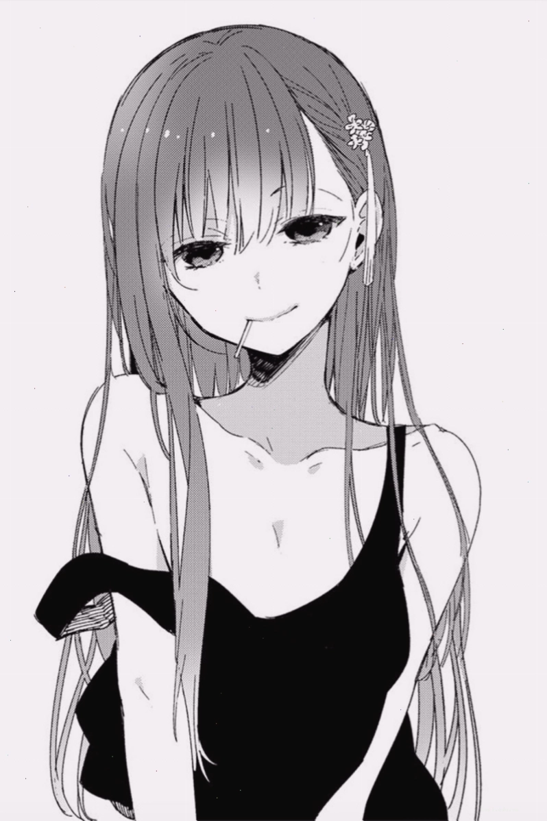 Cô gái anime ngầu với phong cách đen trắng