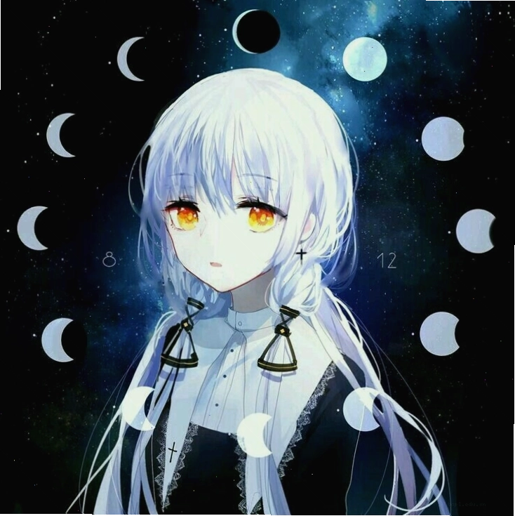 Cô gái anime với mái tóc dài và phong cách mờ