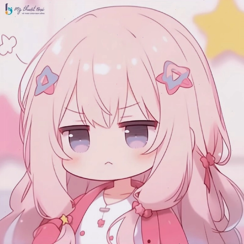 Cô gái chibi trong trang phục mùa hè vui tươi