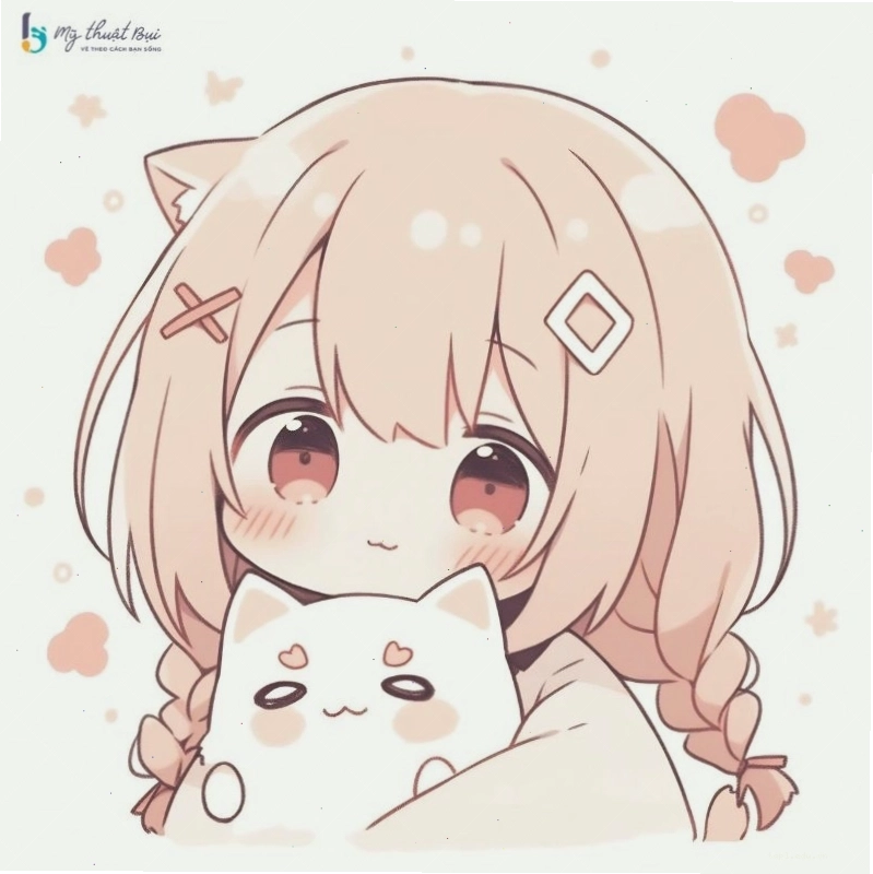 Cô gái Chibi với trang phục mùa hè tươi tắn và nụ cười rạng rỡ