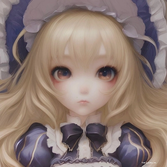 Cô gái Gothic anime phong cách chibi
