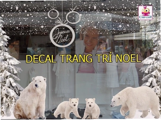 Cửa hàng bán các phụ kiện decal trang trí noel dán kính ở TPHCM