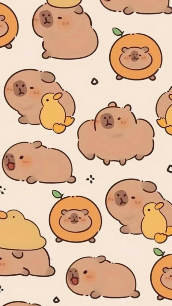 Đàn Capybara và vịt vàng tạo nên khung cảnh vô tri đầy ngộ nghĩnh