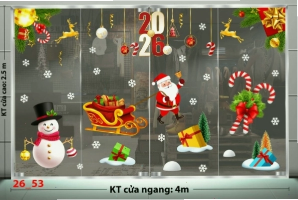 Decal dán tường Decal Noel Combo 53