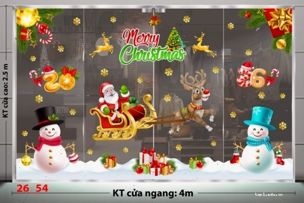 Decal dán tường Decal Noel Combo 54