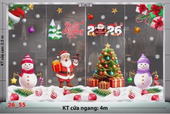 Decal dán tường Decal Noel combo 55
