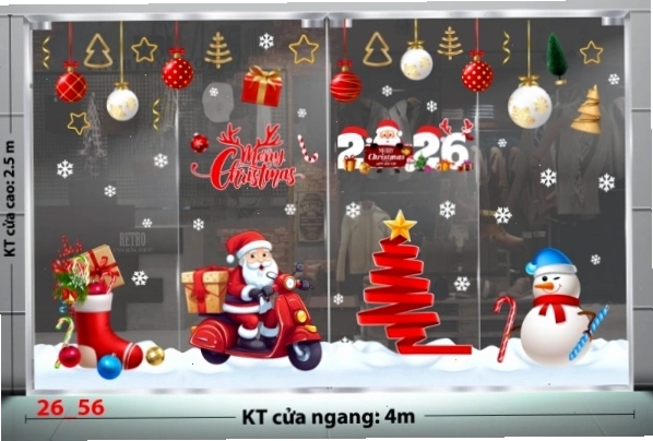 Decal dán tường Decal Noel Combo 56