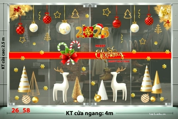 Decal dán tường Decal Noel Combo 58