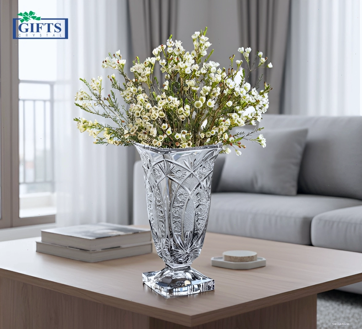 Gợi ý bình pha lê hợp với hoa thanh liễu