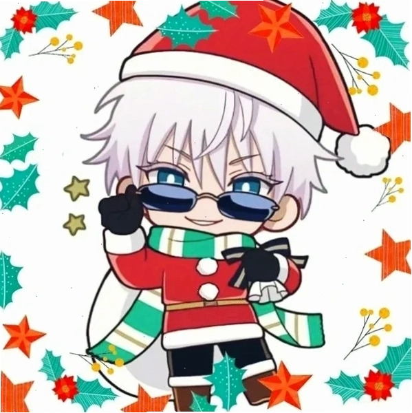 Gojo Satoru chibi cute với đôi mắt lấp lánh