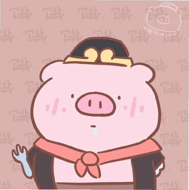 Heo cute chibi với biểu cảm đáng yêu và màu sắc tươi tắn