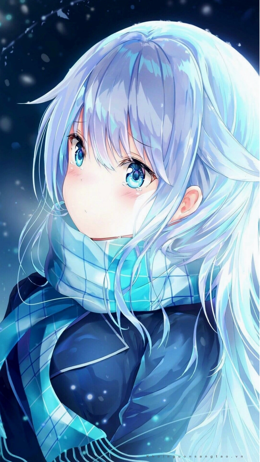 Hình ảnh anime tóc xanh đẹp mắt