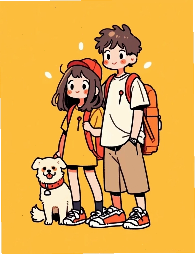 Hình ảnh chibi bạn bè nam phong cách cute