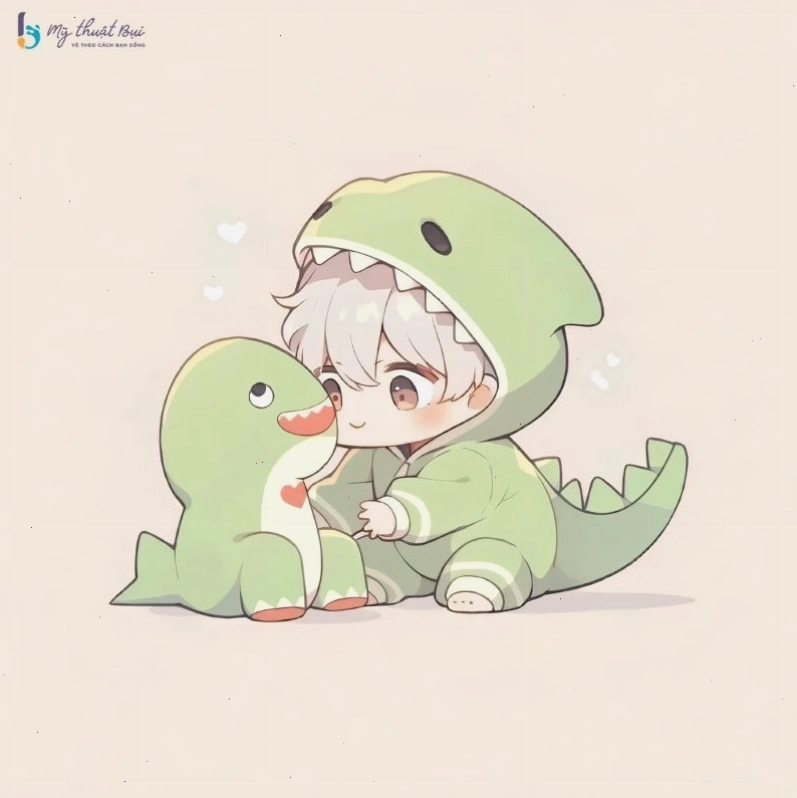 Hình ảnh chibi nam cute với phong cách ngầu, trang phục cá tính
