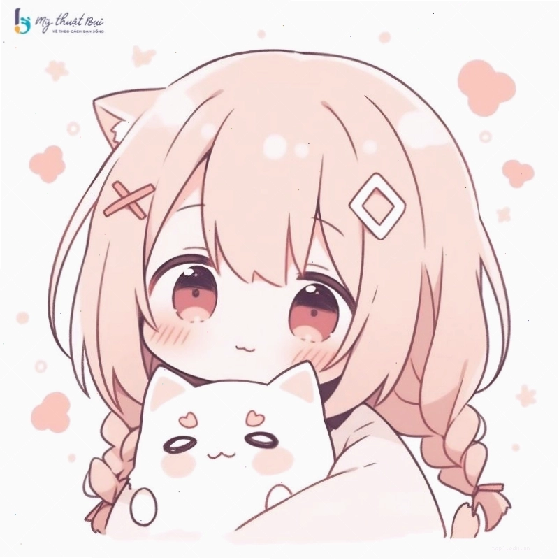 Hình ảnh chibi nữ dễ thương đội mũ len