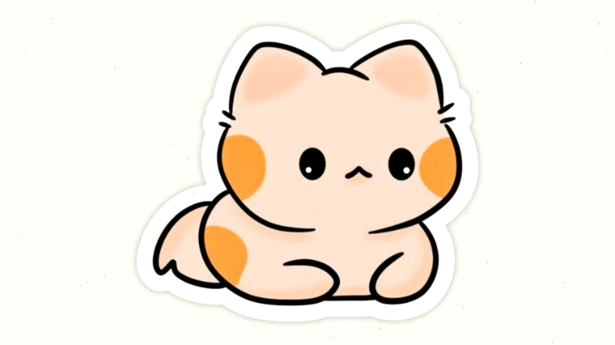 Hình ảnh mèo con chibi đang chơi đùa với cuộn len