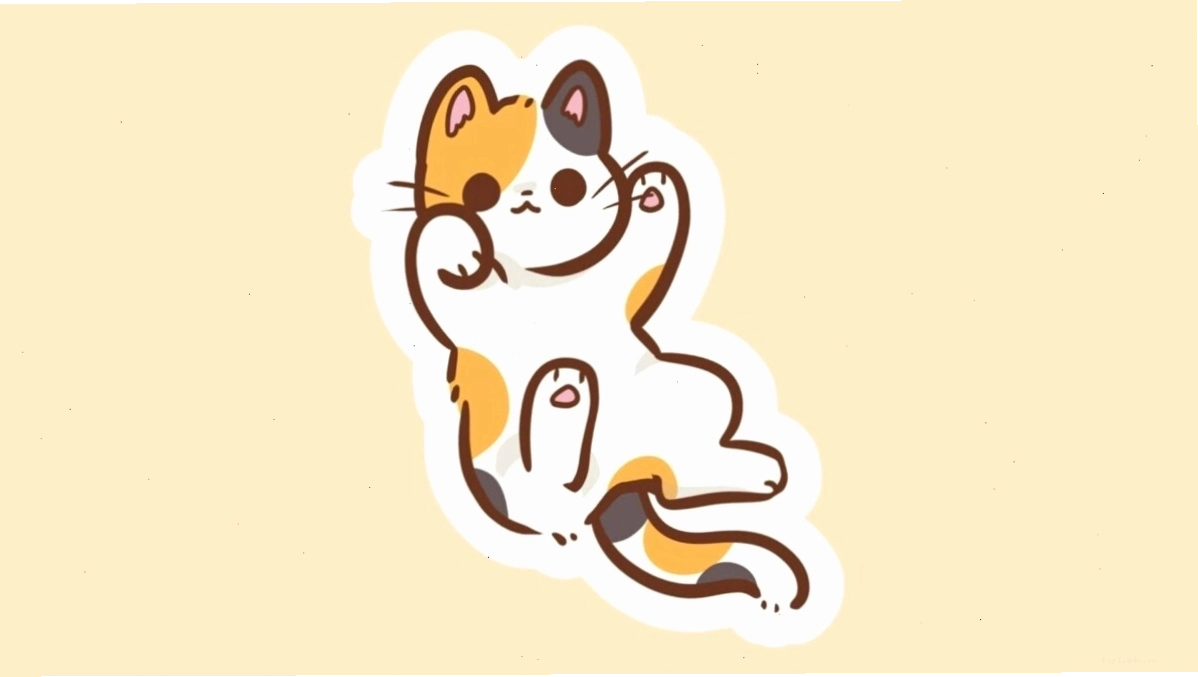 Hình ảnh mèo con chibi với biểu cảm ngạc nhiên