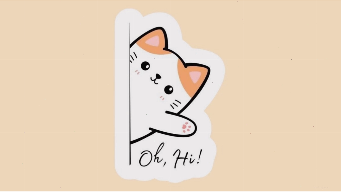 Hình ảnh mèo cute chibi với đôi mắt long lanh và bộ lông mềm mại