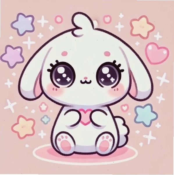 Hình ảnh thỏ cute theo phong cách chibi