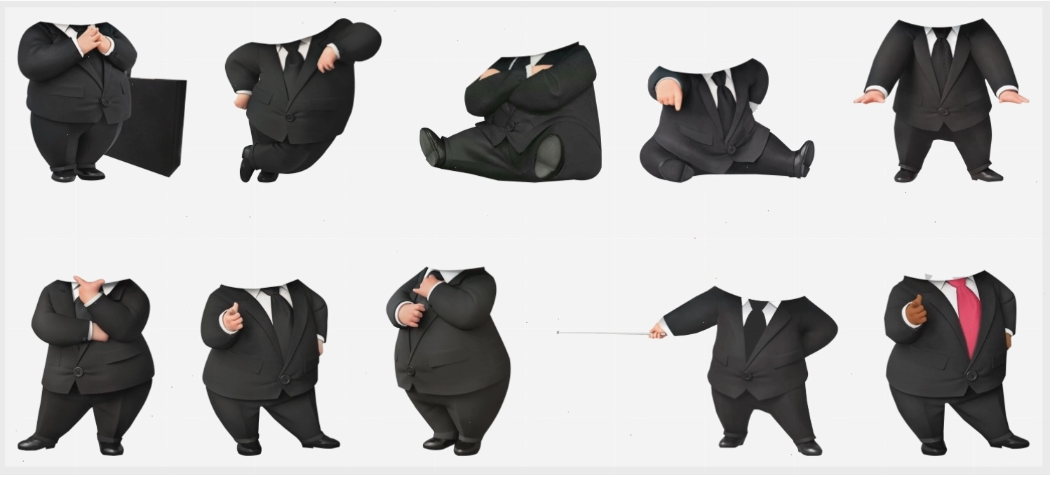 Hình chibi bé trai ngộ nghĩnh với biểu cảm đáng yêu