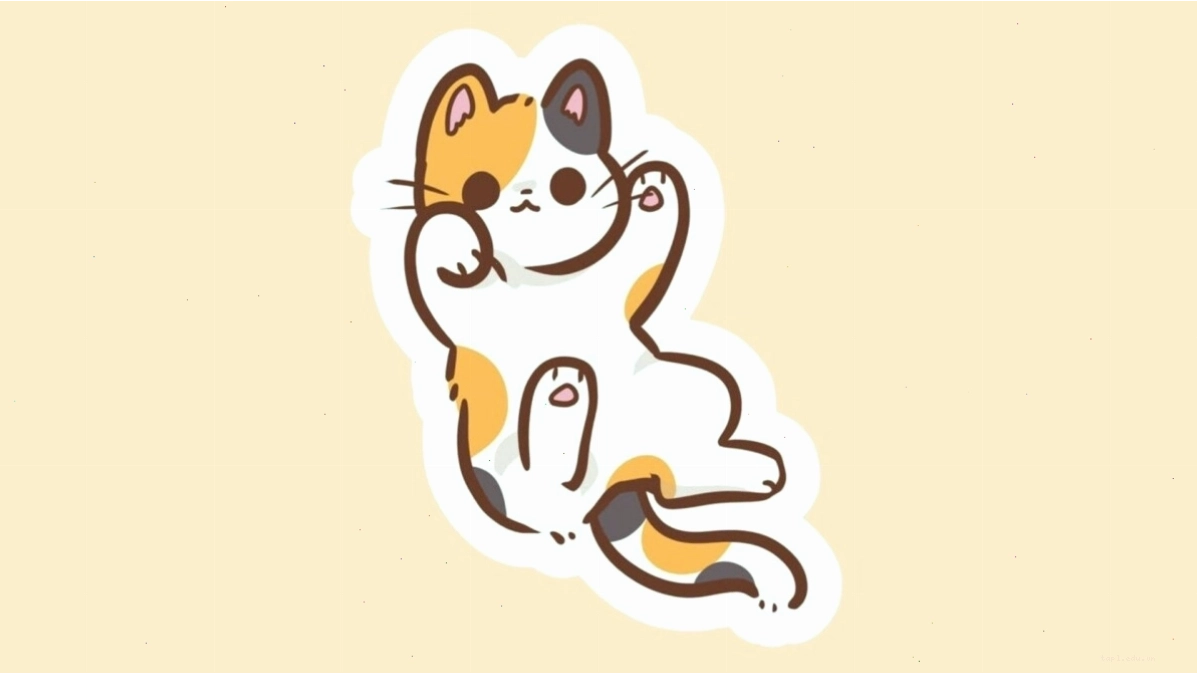 Hình mèo chibi dễ thương với đôi mắt to tròn
