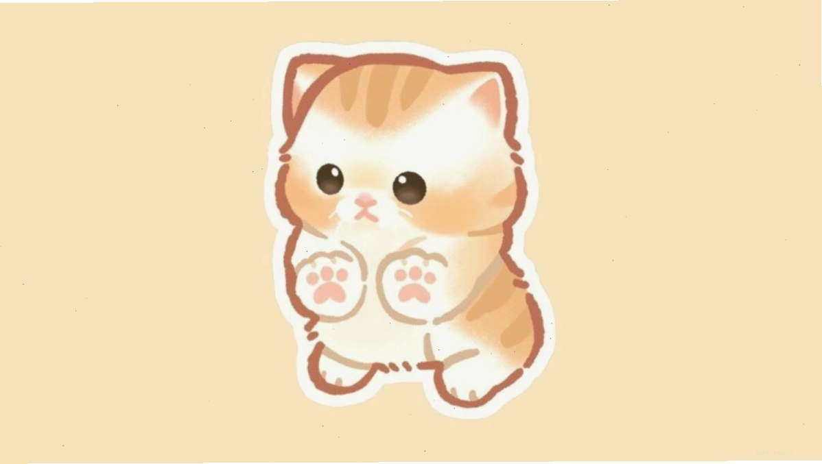 Hình mèo chibi với đôi tai vểnh