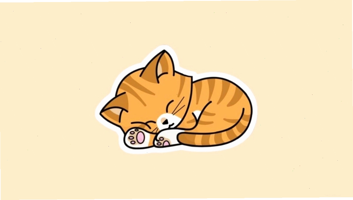 Hình mèo chibi với phong cách màu nước