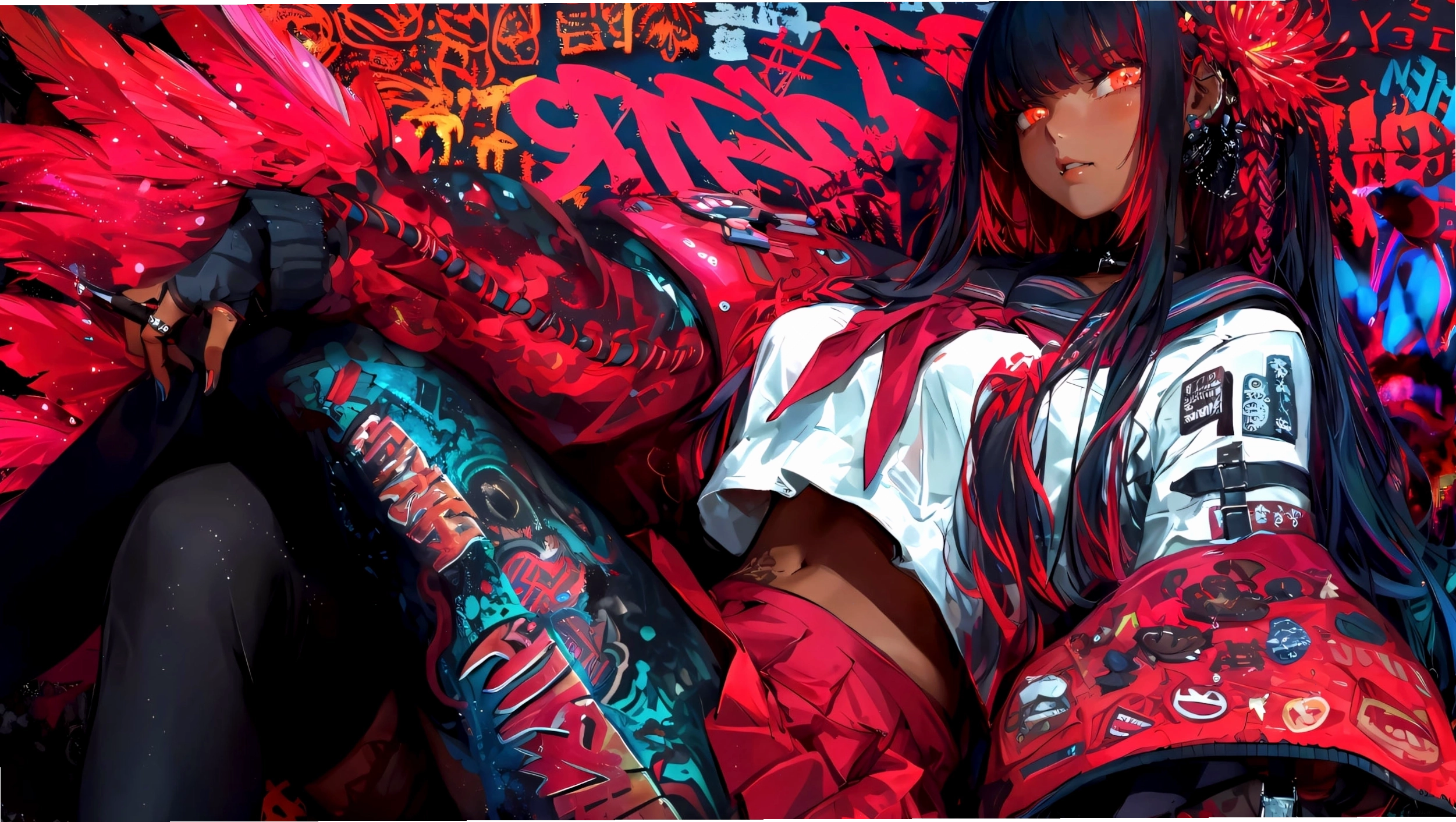 Hình nền anime 4k với hình ảnh cỏ 4 lá
