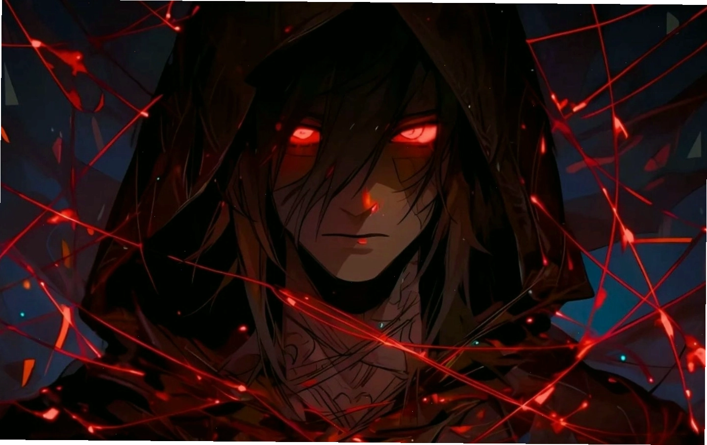 Hình nền anime ma mị, lạnh lùng với đôi mắt bí ẩn