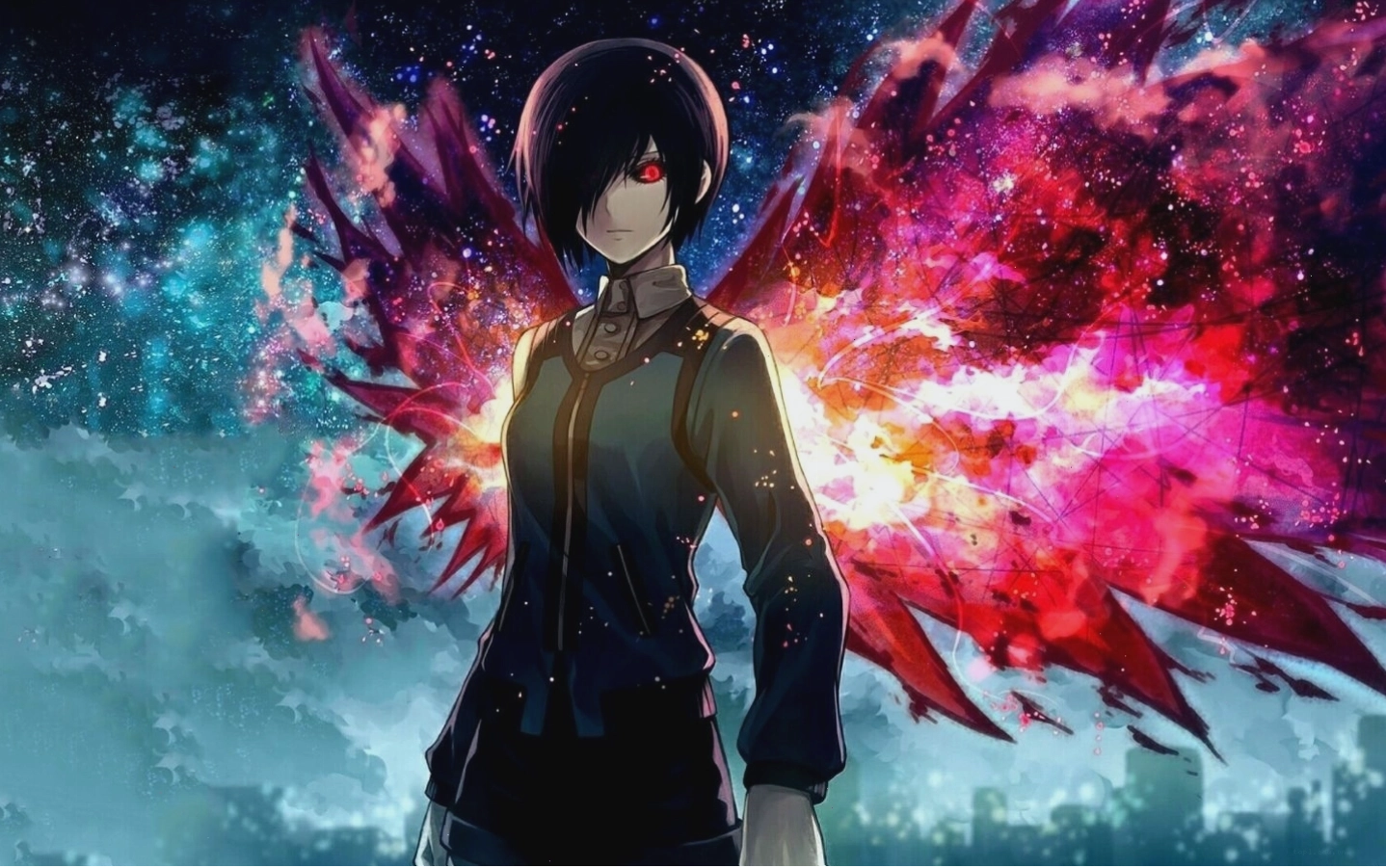 Hình nền anime với nhân vật quyền lực và không khí ma mị