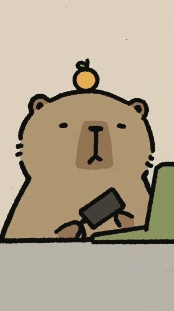 Hình nền capybara chibi với bạn bè