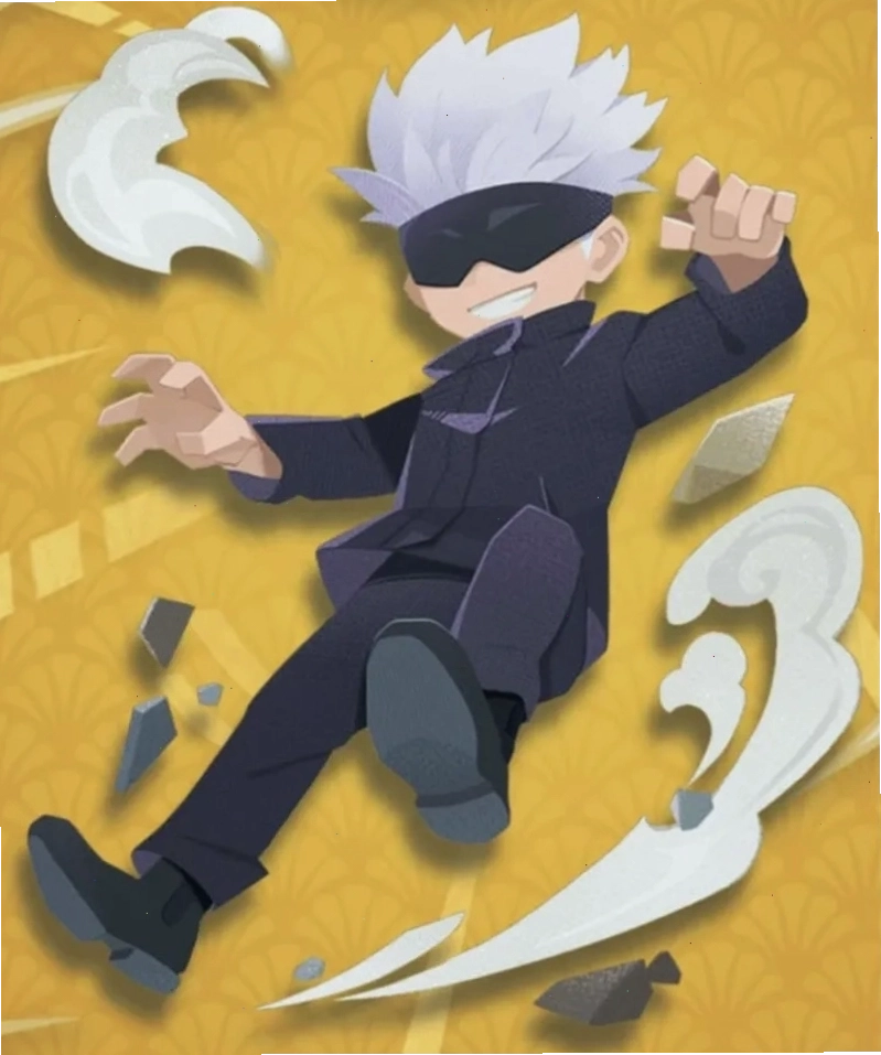 Hình nền Gojo Satoru chibi với background ấn tượng
