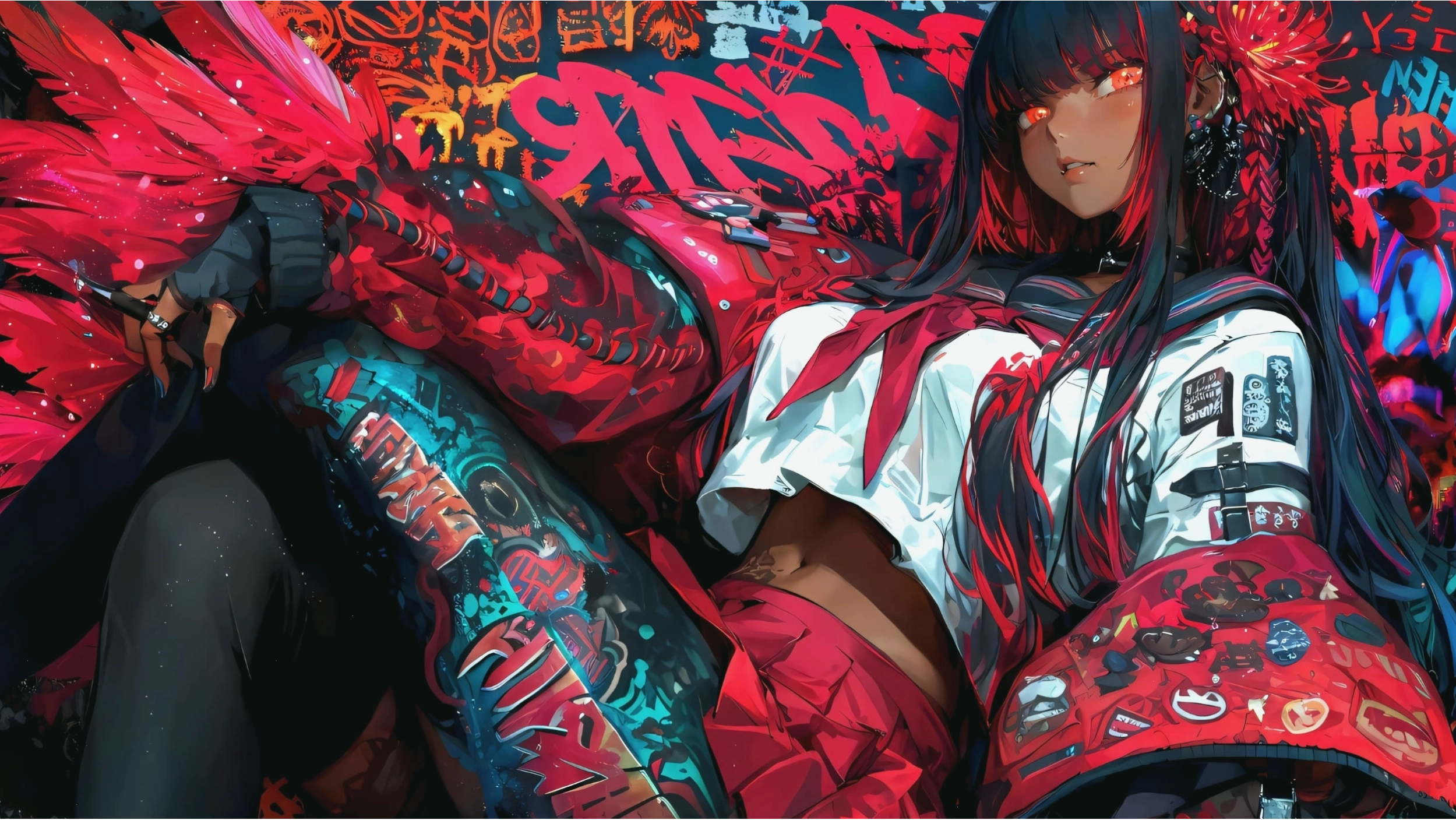 Hình nền máy tính anime girl dễ thương