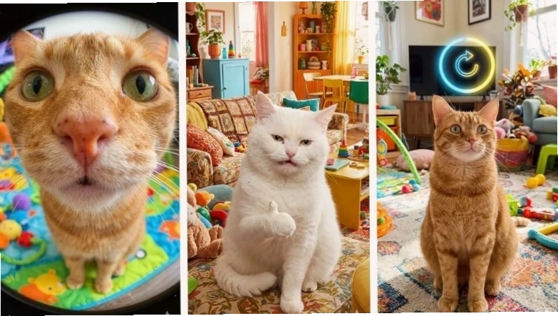 Hình nền mèo vô tri với biểu cảm khó hiểu