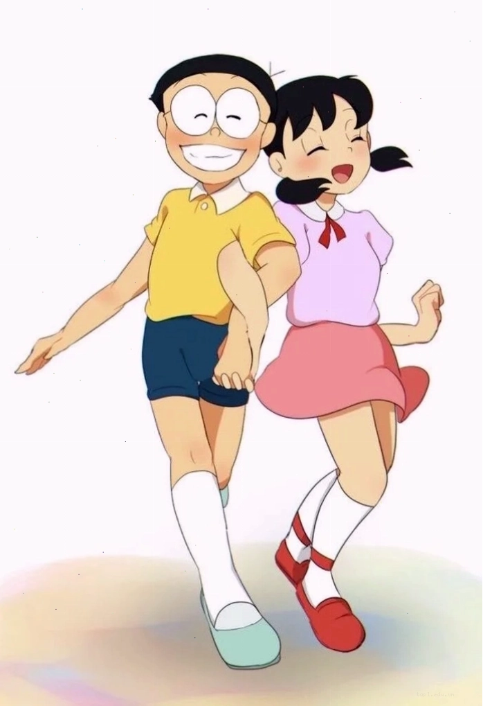 Hình nền Nobita và Shizuka phiên bản chibi
