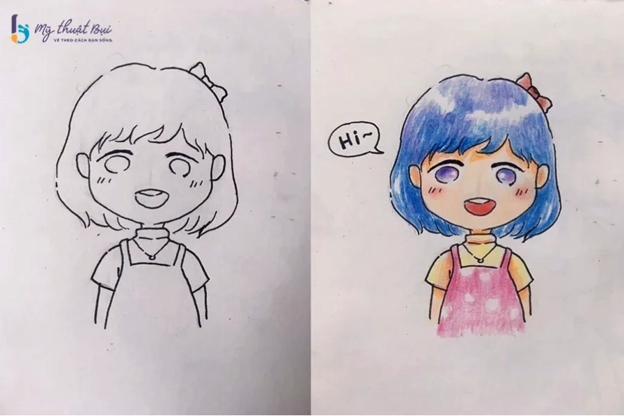 Hoàn thiện tô màu cho Chibi nữ