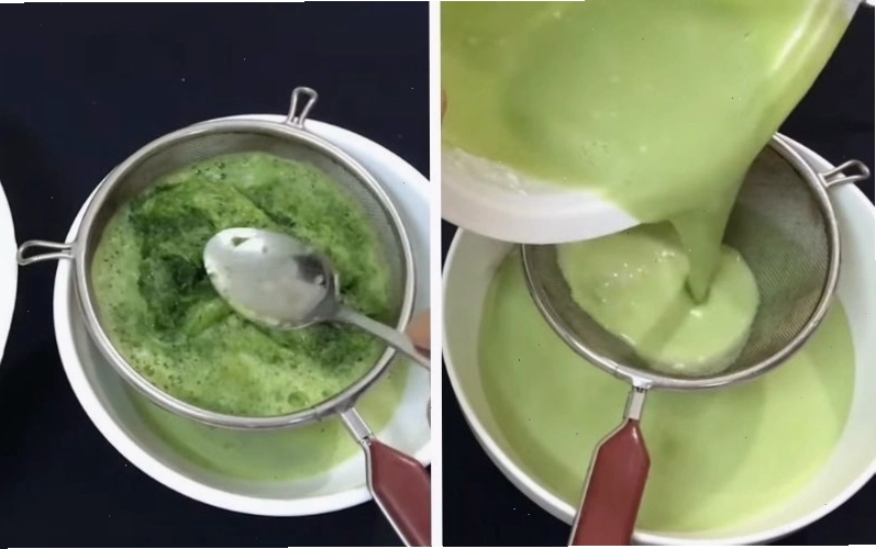 Hỗn hợp bột màu xanh từ lá dứa