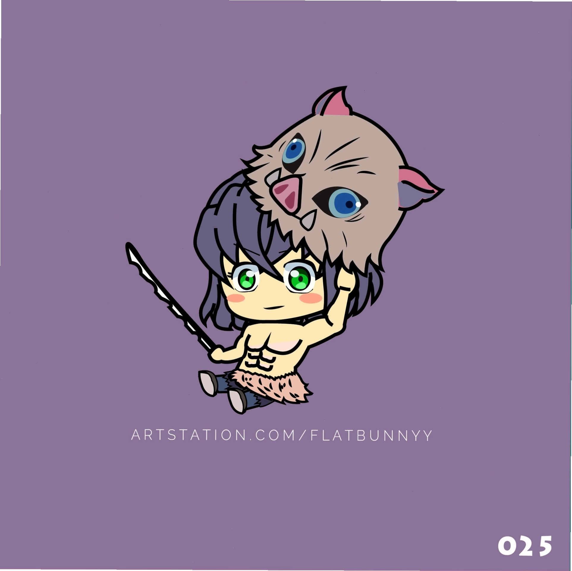 Inosuke chibi PNG đã tách nền