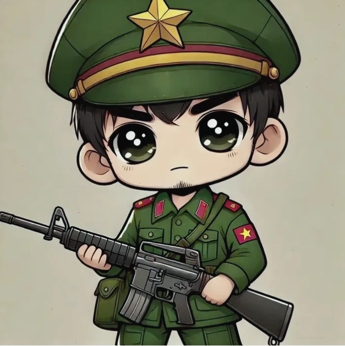 Khám phá bộ ảnh chibi bộ đội việt nam cực chất