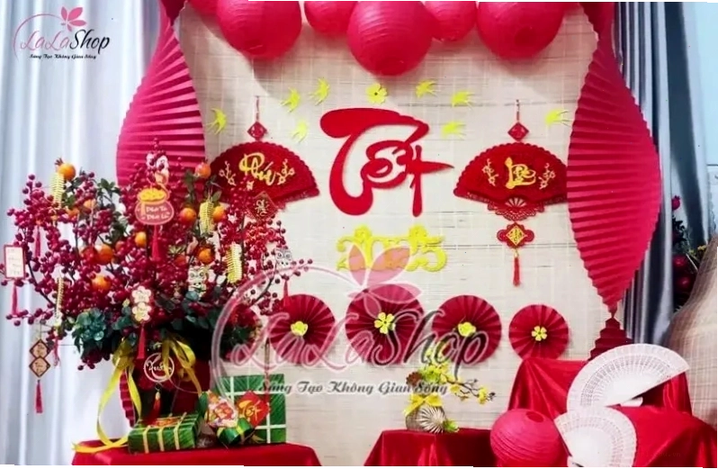 Mành tre trang trí Tết mang hồn Tết xưa