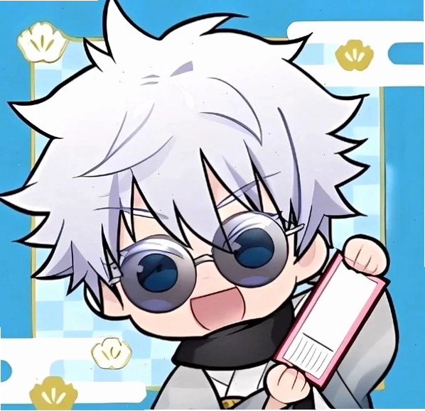 Meme Gojo Satoru chibi hài hước