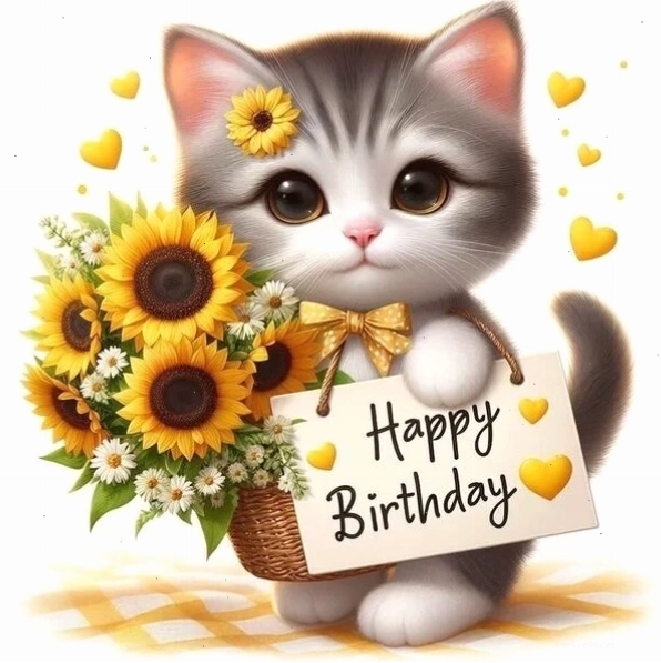 Meme happy birthday với hình ảnh mèo vui nhộn