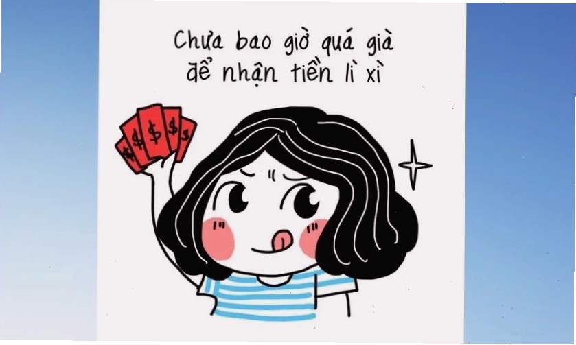Meme lì xì Tết xuân Bính Ngọ với yếu tố hài hước