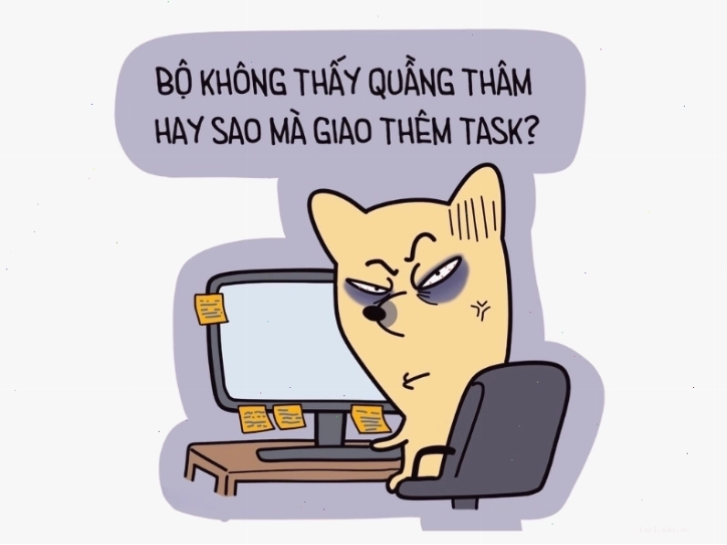 Meme người về tình trạng mệt mỏi với câu hỏi 