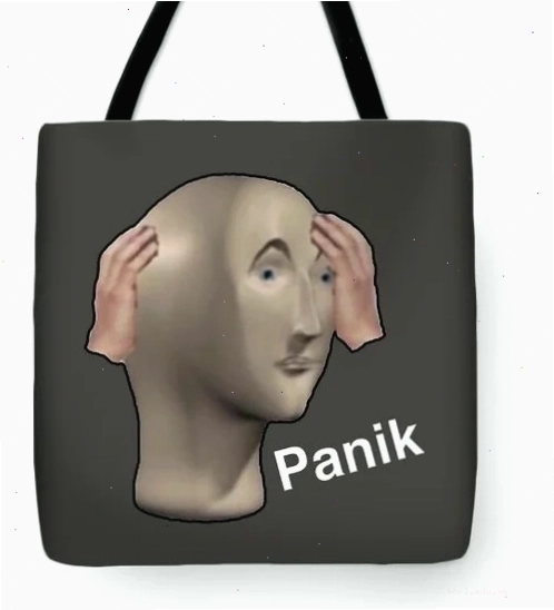 Meme panic stonks thể hiện sự hoảng loạn khi thị trường biến động mạnh