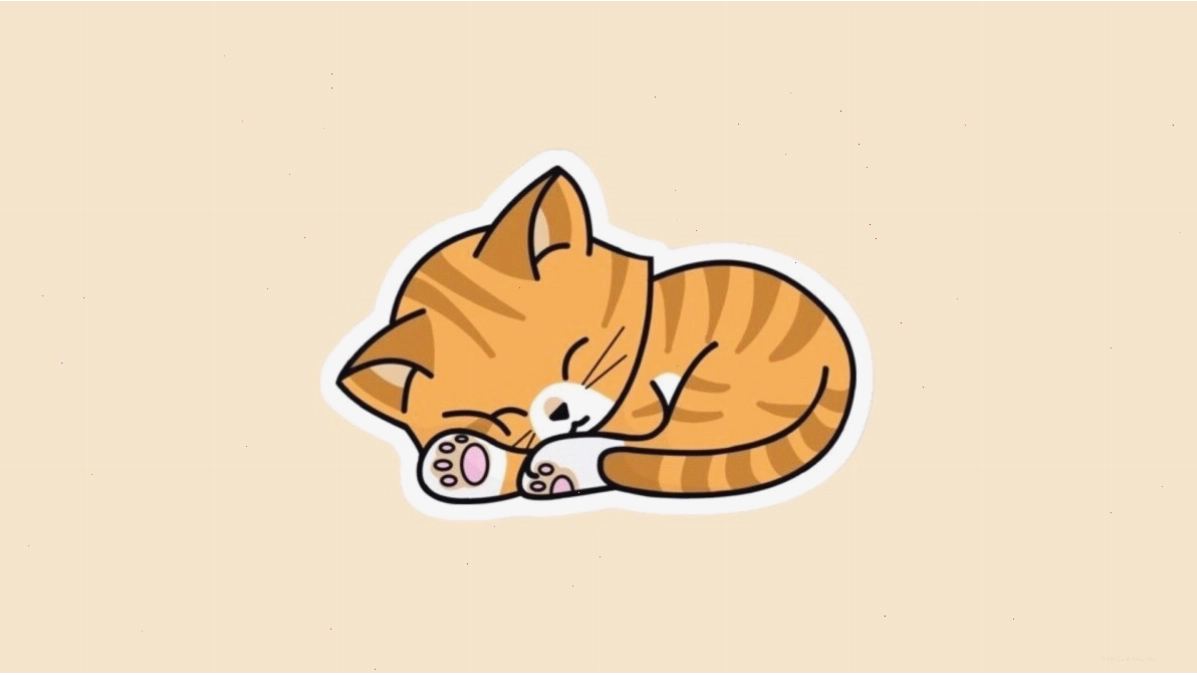 Mèo con chibi ngồi trên bánh kem