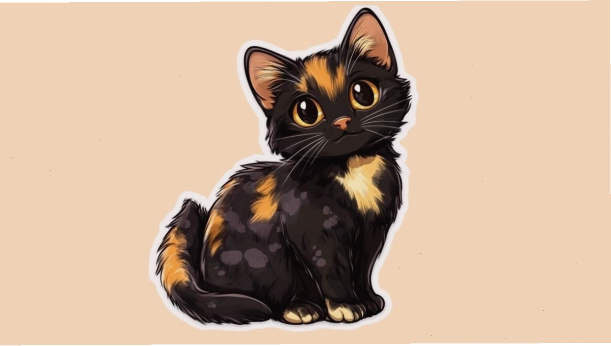 Mèo cute chibi đang thư giãn và tận hưởng không gian yên tĩnh