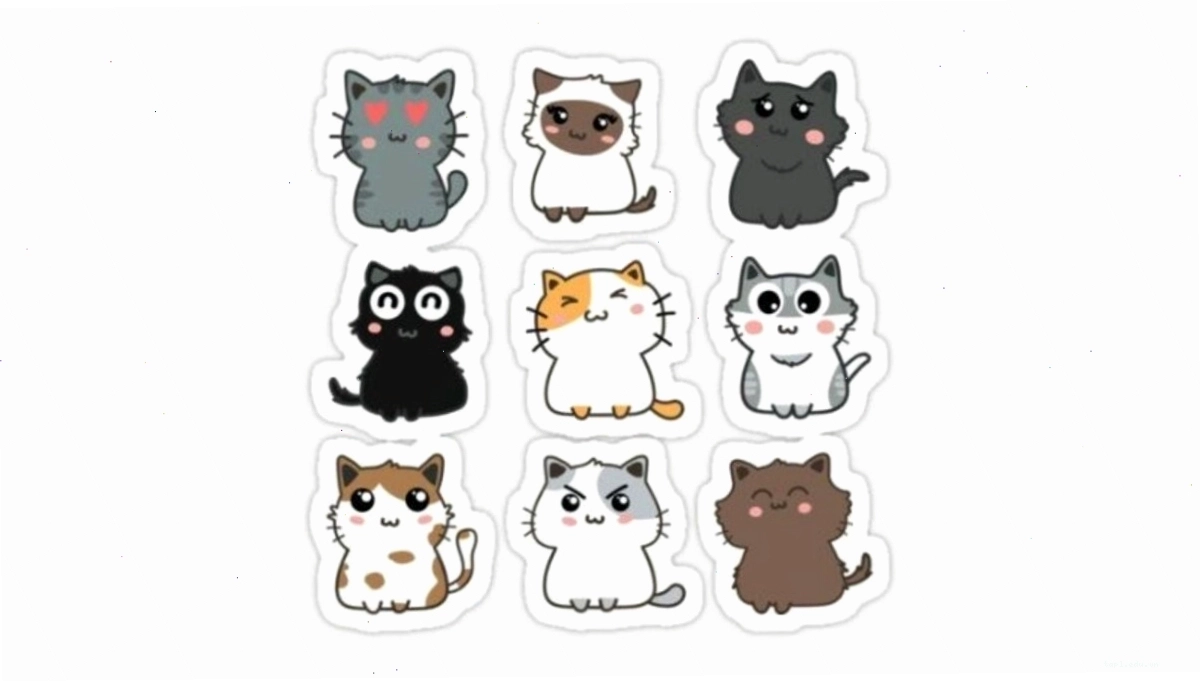 Mèo cute chibi thích thú thưởng thức ly trà sữa đầy hấp dẫn